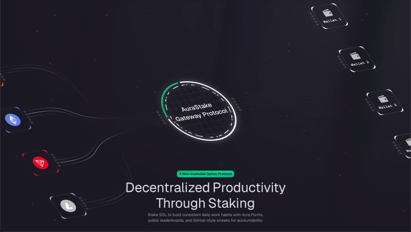 Aurastake - Decentralized Productivity Tool